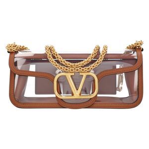 Valentino Locò Shoulder Bag Transparent/Brown